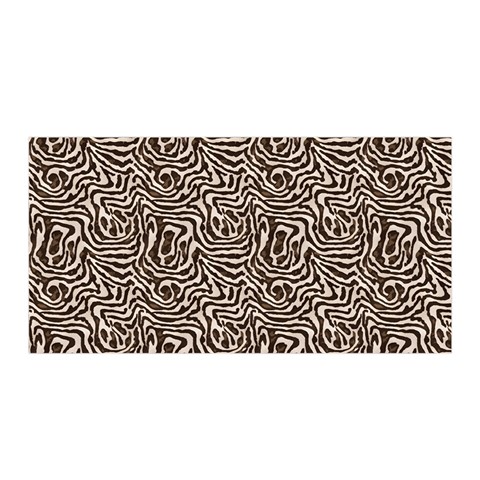 Brown Beige Snake Pattern Satin Wrap 35  x 70  from ArtsNow.com Front