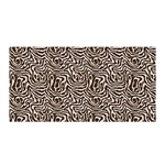 Brown Beige Snake Pattern Satin Wrap 35  x 70 