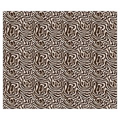 Brown Beige Snake Pattern Zipper Large Tote Bag from ArtsNow.com Back