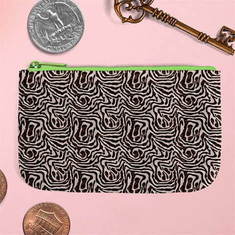 Brown Beige Snake Pattern Large Coin Purse from ArtsNow.com Front