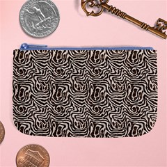 Brown Beige Snake Pattern Large Coin Purse from ArtsNow.com Front