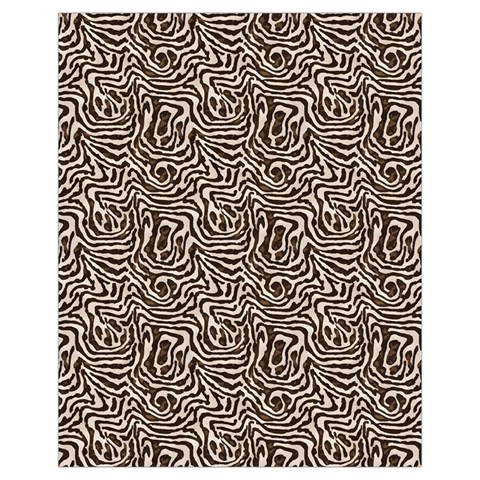 Brown Beige Snake Pattern Drawstring Pouch (XL) from ArtsNow.com Back
