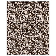Brown Beige Snake Pattern Drawstring Pouch (XL) from ArtsNow.com Back