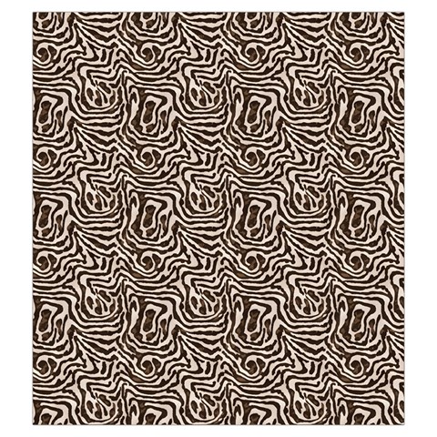 Brown Beige Snake Pattern Drawstring Pouch (2XL) from ArtsNow.com Front