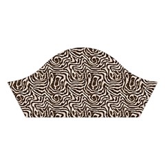 Brown Beige Snake Pattern Cotton Crop Top from ArtsNow.com Left Sleeve