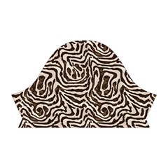 Brown Beige Snake Pattern Short Sleeve V Right Sleeve