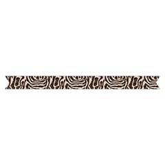 Brown Beige Snake Pattern Short Sleeve V Hem