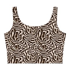 Brown Beige Snake Pattern Midi Sleeveless Dress from ArtsNow.com Top Front