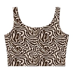Brown Beige Snake Pattern Midi Sleeveless Dress from ArtsNow.com Top Back