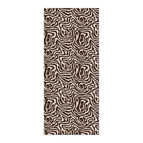 Brown Beige Snake Pattern Pleated Skirt from ArtsNow.com Front Pleats