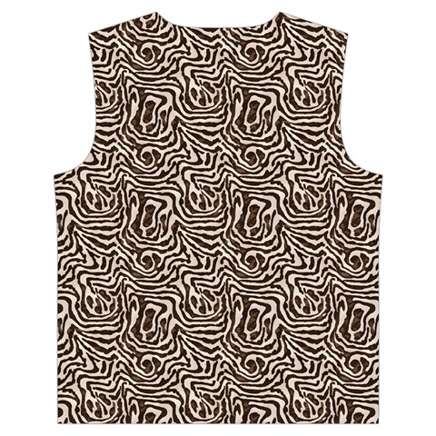 Brown Beige Snake Pattern Kid s Button Up Puffer Vest from ArtsNow.com Back