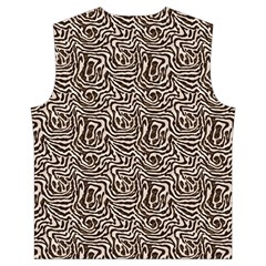 Brown Beige Snake Pattern Men s High Neck Button Up Puffer Vest from ArtsNow.com Back
