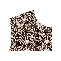 Brown Beige Snake Pattern Women s Button Up Vest from ArtsNow.com Top Right