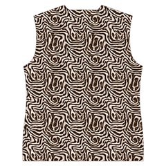 Brown Beige Snake Pattern Women s Button Up Vest from ArtsNow.com Back