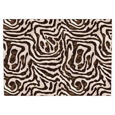 Brown Beige Snake Pattern Everyday Shoulder Bag with Pouch Bag from ArtsNow.com Front Pocket