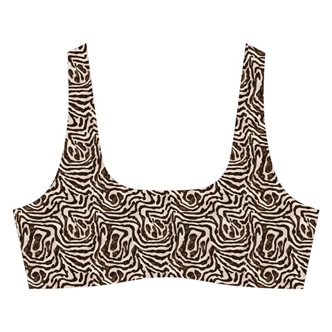 Brown Beige Snake Pattern Cross Back Hipster Bikini Set from ArtsNow.com Front