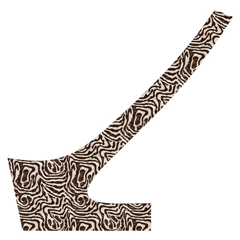 Brown Beige Snake Pattern Cross Back Hipster Bikini Set from ArtsNow.com Back Left