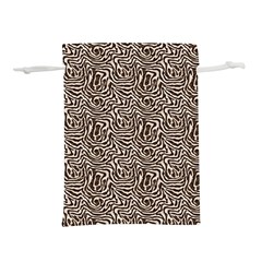 Brown Beige Snake Pattern Lightweight Drawstring Pouch (L) from ArtsNow.com Front