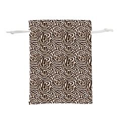 Brown Beige Snake Pattern Lightweight Drawstring Pouch (L) from ArtsNow.com Back