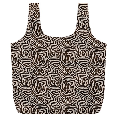Brown Beige Snake Pattern Full Print Recycle Bag (XXL) from ArtsNow.com Front