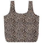 Brown Beige Snake Pattern Full Print Recycle Bag (XXL)