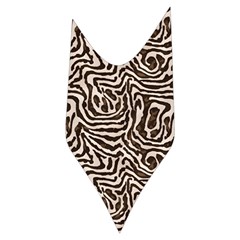 Brown Beige Snake Pattern Women s Long Sleeve Raglan T Side Left