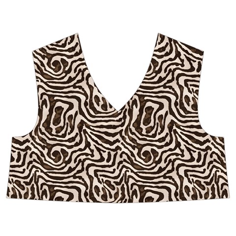 Brown Beige Snake Pattern Kids  Midi Sailor Dress from ArtsNow.com Front Top
