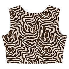 Brown Beige Snake Pattern Women s Crop Top Pleated Skater Rave Skirt from ArtsNow.com Back