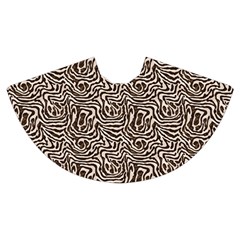 Brown Beige Snake Pattern Women s Crop Top Pleated Skater Rave Skirt from ArtsNow.com Skirt Front