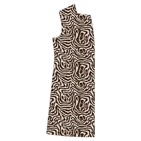 Brown Beige Snake Pattern Kids  Long Sleeve Velvet Lounge Robe from ArtsNow.com Front Right