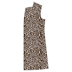 Brown Beige Snake Pattern Kids  Long Sleeve Velvet Lounge Robe from ArtsNow.com Front Left