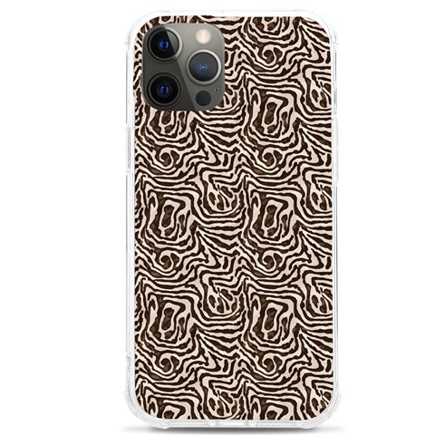 Brown Beige Snake Pattern iPhone 12 Pro max TPU UV Print Case from ArtsNow.com Front