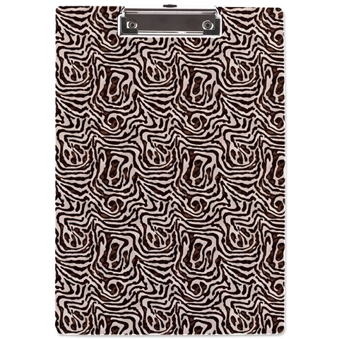 Brown Beige Snake Pattern A4 Acrylic Clipboard from ArtsNow.com Front