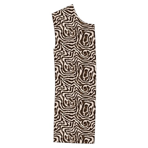 Brown Beige Snake Pattern Kids  Stylish Hooded Puffer Vest from ArtsNow.com Front Right