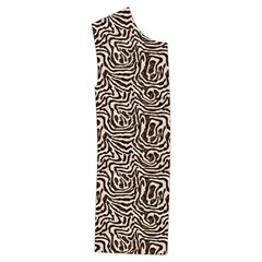 Brown Beige Snake Pattern Kids  Stylish Hooded Puffer Vest from ArtsNow.com Front Right