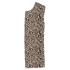 Brown Beige Snake Pattern Kids  Stylish Hooded Puffer Vest from ArtsNow.com Front Left