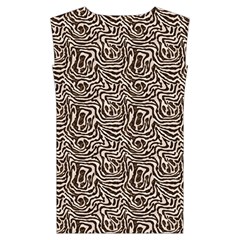 Brown Beige Snake Pattern Kids  Stylish Hooded Puffer Vest from ArtsNow.com Back