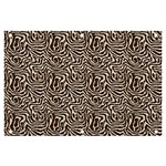 Brown Beige Snake Pattern Banner and Sign 6  x 4 