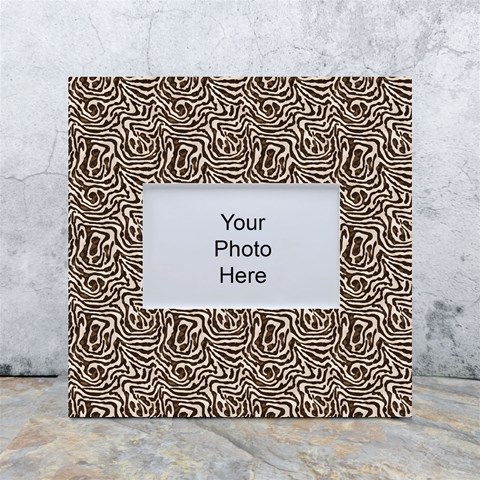 Brown Beige Snake Pattern White Box Photo Frame 4  x 6  from ArtsNow.com Front