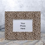 Brown Beige Snake Pattern White Tabletop Photo Frame 4 x6 