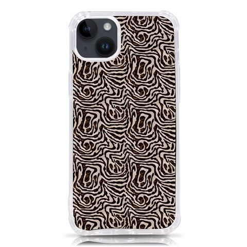 Brown Beige Snake Pattern iPhone 14 Plus TPU UV Print Case from ArtsNow.com Front