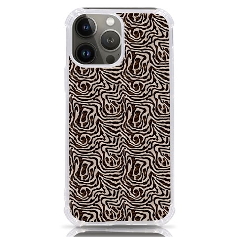 Brown Beige Snake Pattern iPhone 13 Pro Max TPU UV Print Case from ArtsNow.com Front