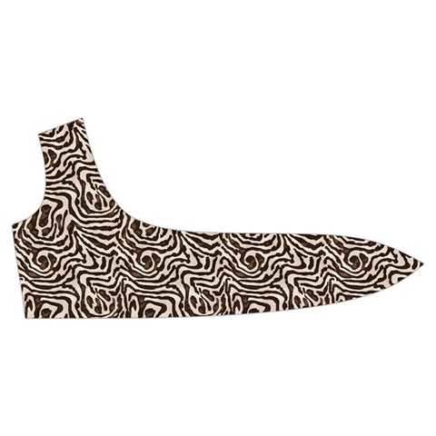 Brown Beige Snake Pattern Trumpet Sleeve Cropped Top from ArtsNow.com Front Right