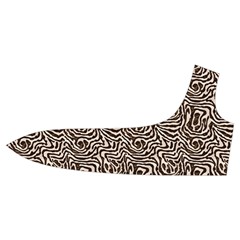 Brown Beige Snake Pattern Trumpet Sleeve Cropped Top from ArtsNow.com Front Left