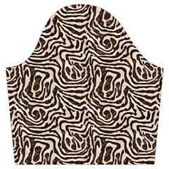 Brown Beige Snake Pattern Trumpet Sleeve Cropped Top from ArtsNow.com Sleeve Left