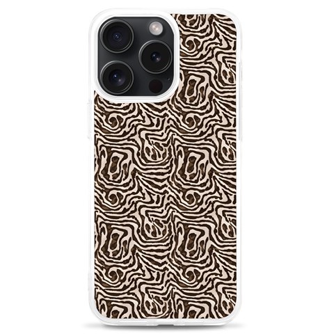 Brown Beige Snake Pattern iPhone 15 Pro Max TPU UV Print Case from ArtsNow.com Front
