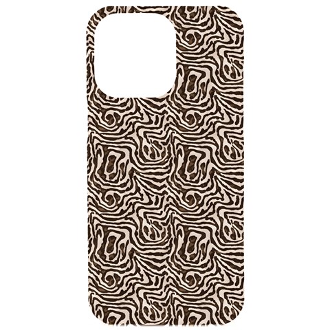 Brown Beige Snake Pattern iPhone 15 Pro Max Black UV Print PC Hardshell Case from ArtsNow.com Front
