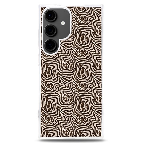 Brown Beige Snake Pattern Samsung Galaxy S24 Plus 6.7 Inch TPU UV Case from ArtsNow.com Front