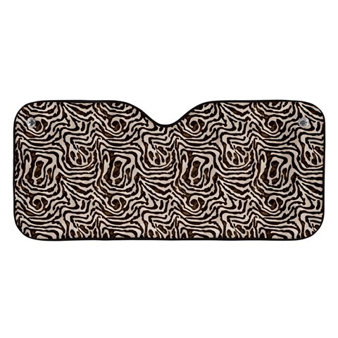 Brown Beige Snake Pattern Car Windshield Sunshade from ArtsNow.com Front