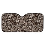Brown Beige Snake Pattern Car Windshield Sunshade